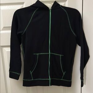 Tek Gear Black and Green Rashguard Jacket with Hood